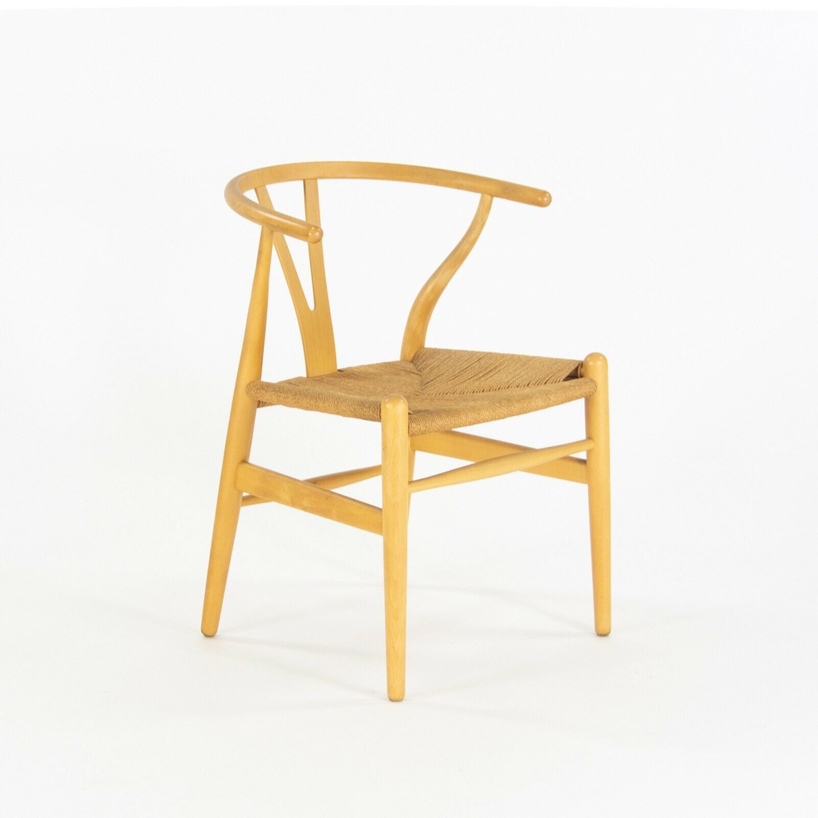 SOLD Hans Wegner Carl Hansen Denmark Vintage Wishbone Dining Chair Beech Set of Four