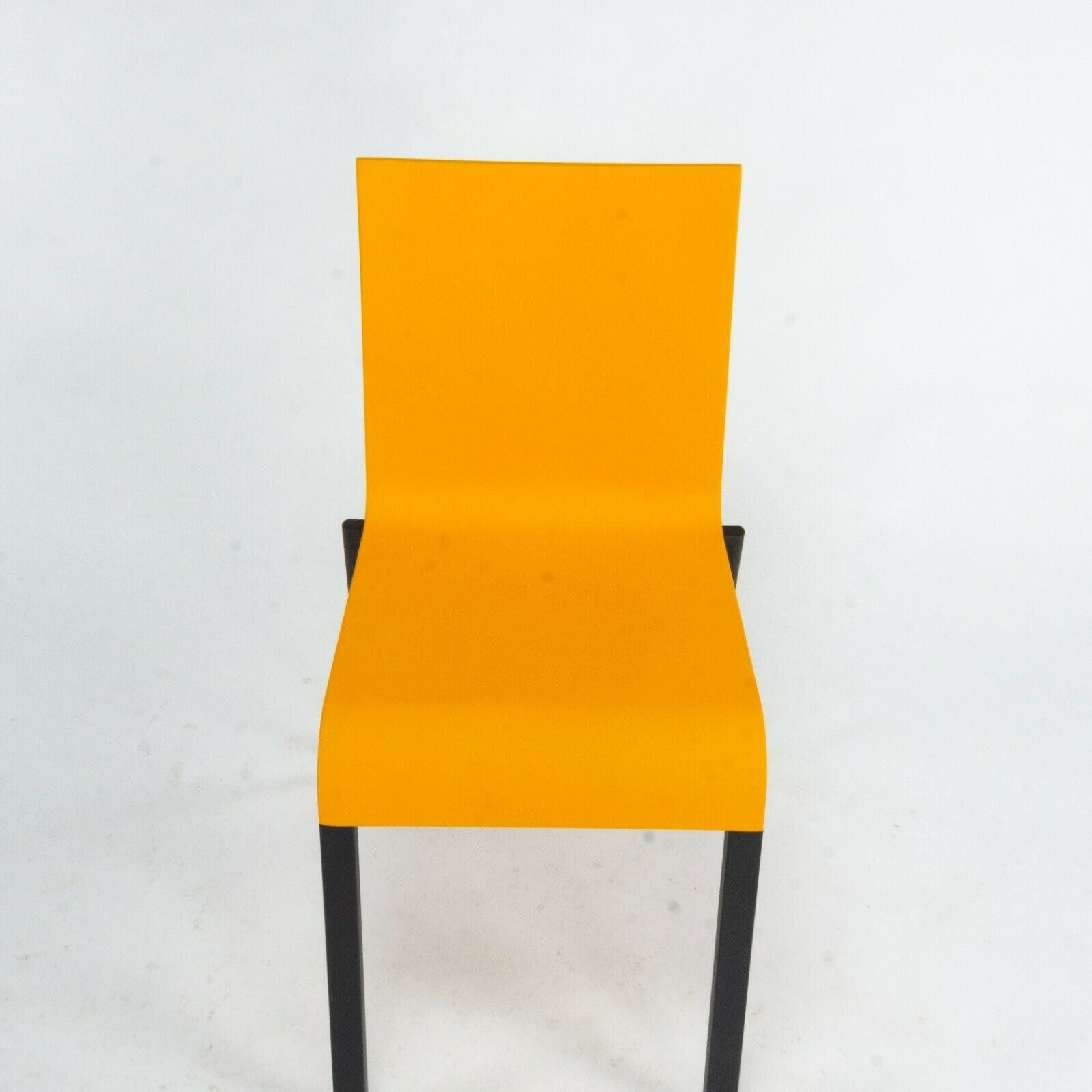 SOLD 2019 Maarten Van Severen .03 for Vitra Side Chair in Orange with Black Legs