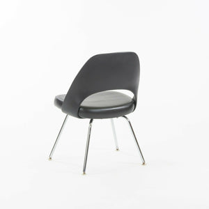 2014 Eero Saarinen for Knoll Executive Armless Dining Chair Black with Chrome