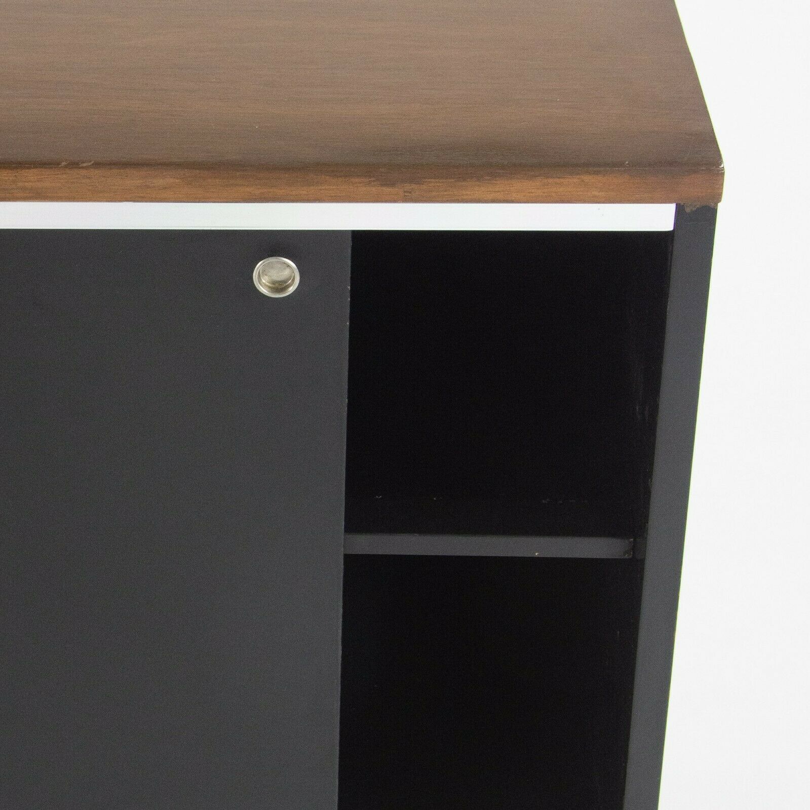 1960 George Nelson 8000 Series EOG Credenza Cabinet for Herman Miller with Walnut Top