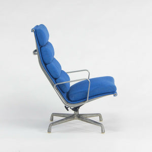 SOLD Herman Miller Eames Aluminum Group Executive Soft Pad Lounge Chair Blue Fabric