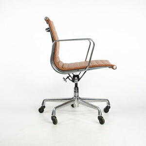 SOLD 2010s Herman Miller Eames Aluminum Group Management Desk Chair in Cognac Leather