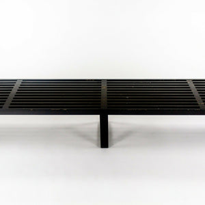 1950s Rare George Nelson for Herman Miller 102 inch 4992 Slat Bench with Black Lacquer