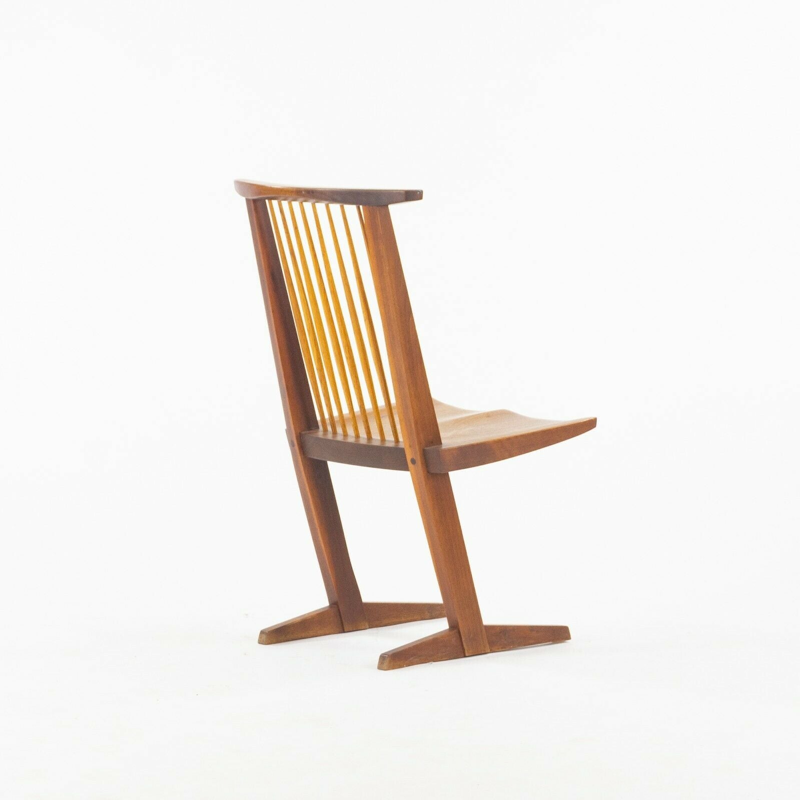 SOLD 1964 Original George Nakashima Conoid Dining / Side Chair in PA Black Walnut