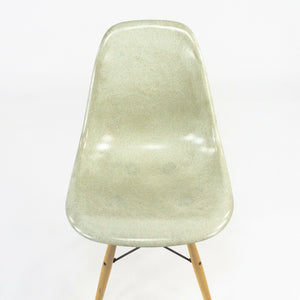 SOLD 2010s Eames Modernica Case Study Natural Fiberglass Side Shell Chair with Dowel Base
