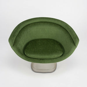 SOLD 2020 Warren Platner for Knoll International Green Chenille Fabric Lounge Chair