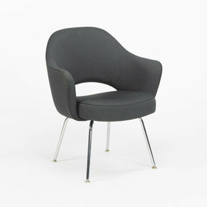 SOLD Eero Saarinen for Knoll 2020 Executive Armchair with Grey Fabric and Chrome Legs