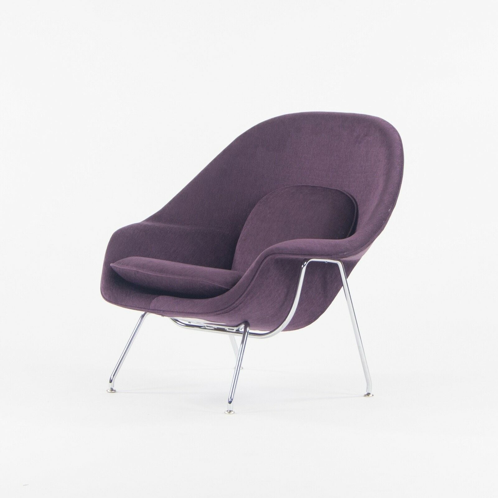 SOLD 2021 Eero Saarinen for Knoll Medium Size Womb Chair w/ Purple Summit Fabric