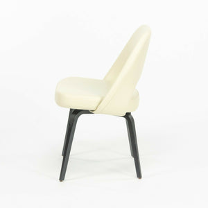 Eero Saarinen Knoll 2020 Executive Side Chair with Wood Legs & Ivory Leather 1x Available