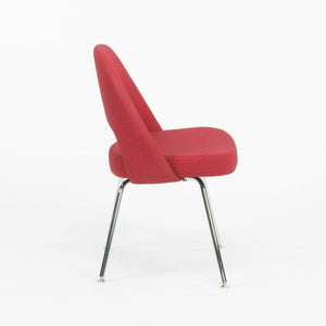 SOLD Red Fabric Eero Saarinen for Knoll 2020 Executive Side Chair with Chrome Legs