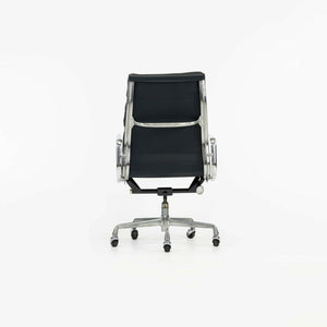 SOLD 1990s Herman Miller Eames Aluminum Group Soft Pad Executive Desk Chair in Navy Blue
