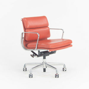 SOLD Herman Miller Eames Aluminum Group Soft Pad Management Chair Red Edelman Leather