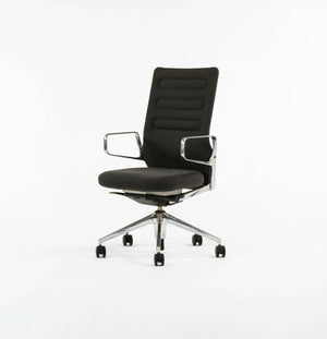 2014 Vitra AC 5 Grey Fabric + Polished Aluminum Desk Chair by Antonio Citterio