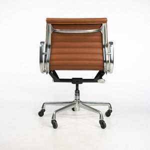 SOLD 2010s Herman Miller Eames Aluminum Group Management Desk Chair in Cognac Leather