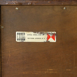 SOLD 1960s Florence Knoll Associates Hanging Wall Cabinet Sideboard Walnut and Black