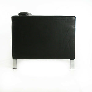 2010s Lord Norman Foster for Walter Knoll Model 500 Black Leather Arm Lounge Chair
