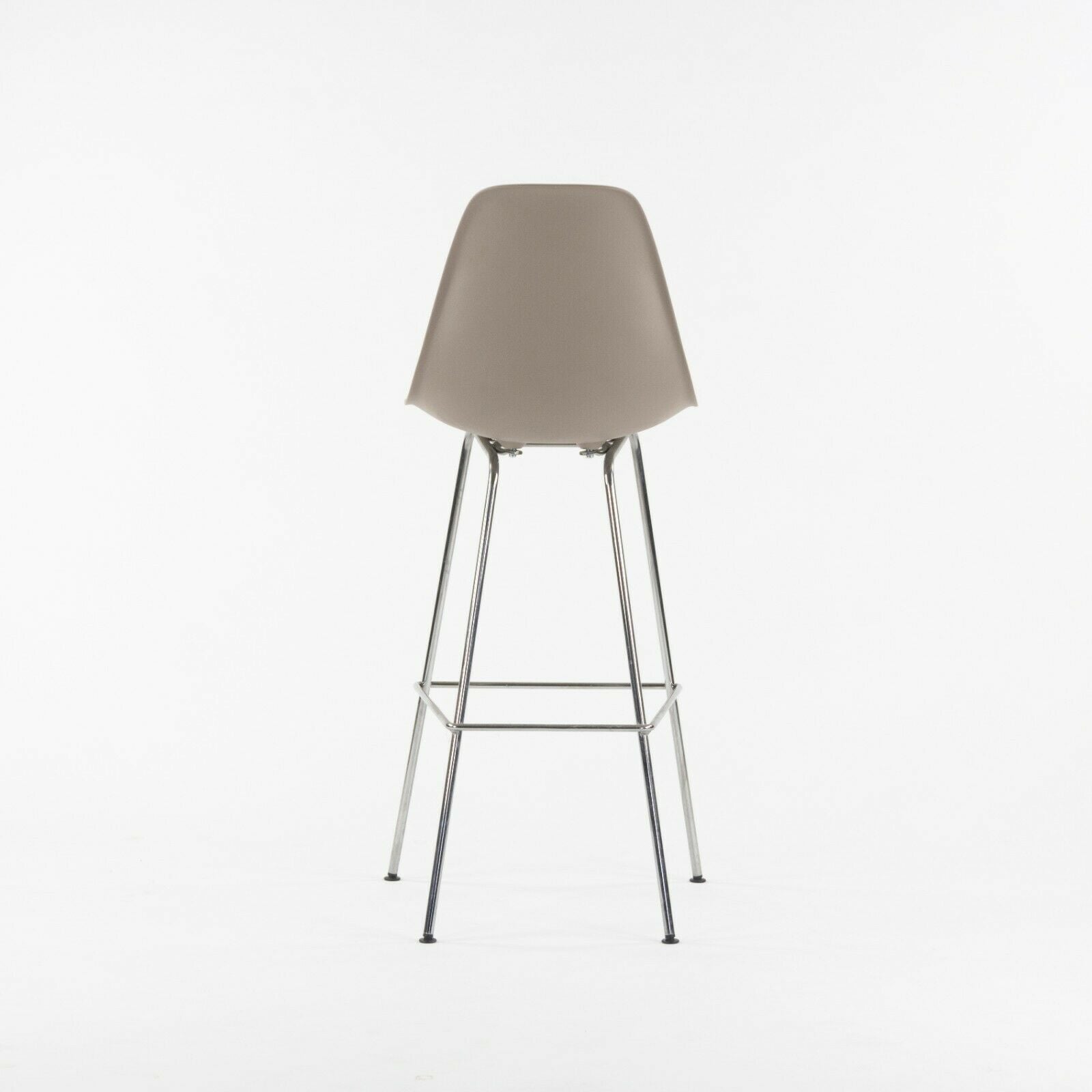 SOLD Ray and Charles Eames Herman Miller Molded Shell Bar Stool Chair Sparrow Grey