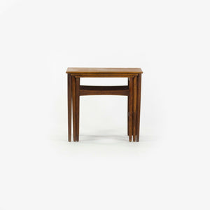 SOLD 1950s Vintage Hans J. Wegner Andreas Tuck Teak Nesting Tables Set of 3 Made in Denmark