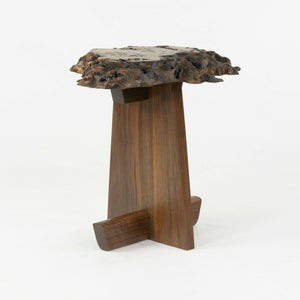 SOLD Mira Nakashima Claro Walnut Burl Minguren I Side Table George Nakashima Studio