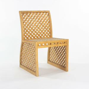 SOLD 1985 Prototype Richard Schultz Wooden Outdoor Collection Dining Chair