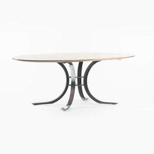 Osvaldo Borsani for Stow Davis Dining Table with Walnut Top and Chromed Steel Base