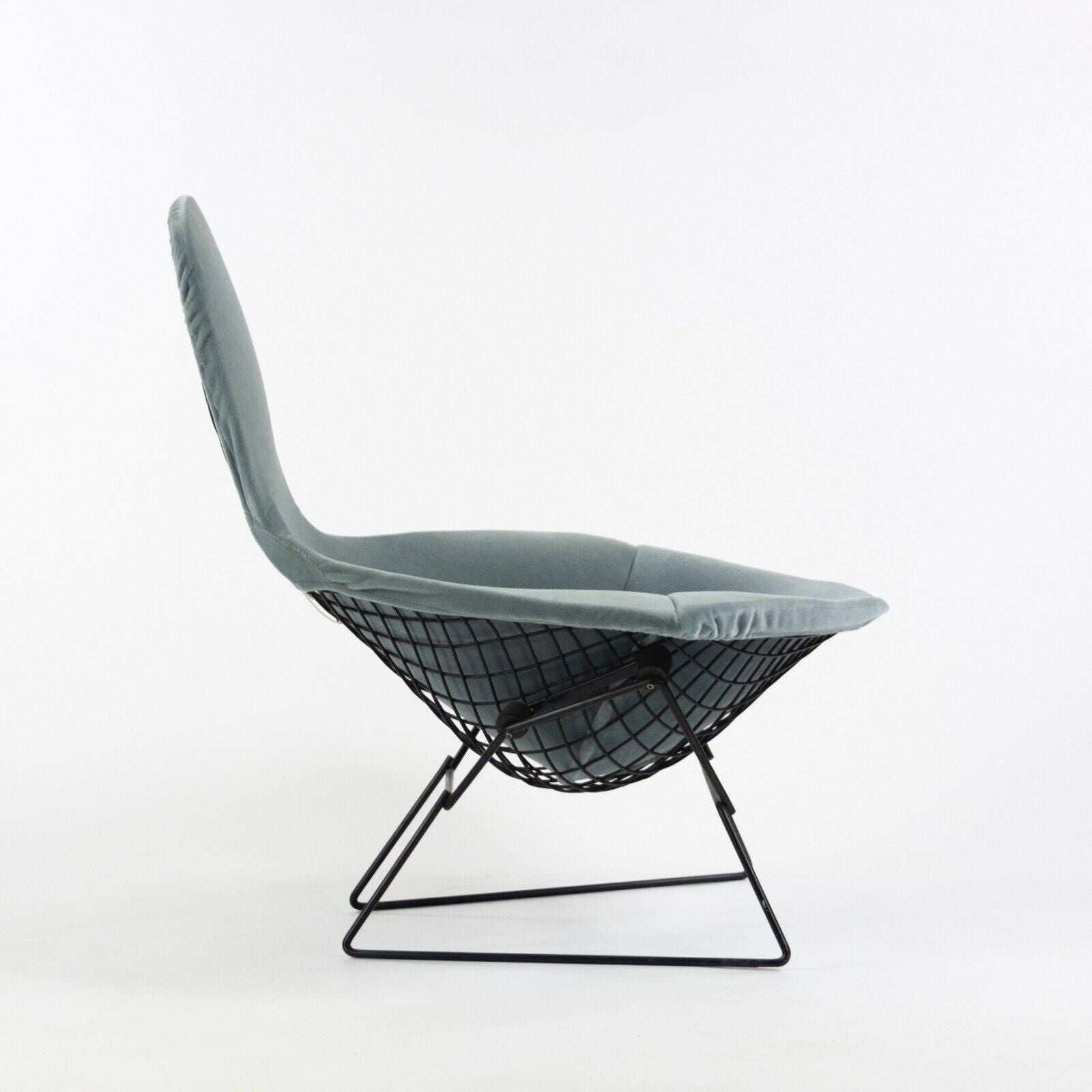 SOLD Knoll Harry Bertoia Wire Bird Lounge Chair w/ Brand New Velvet Cushion