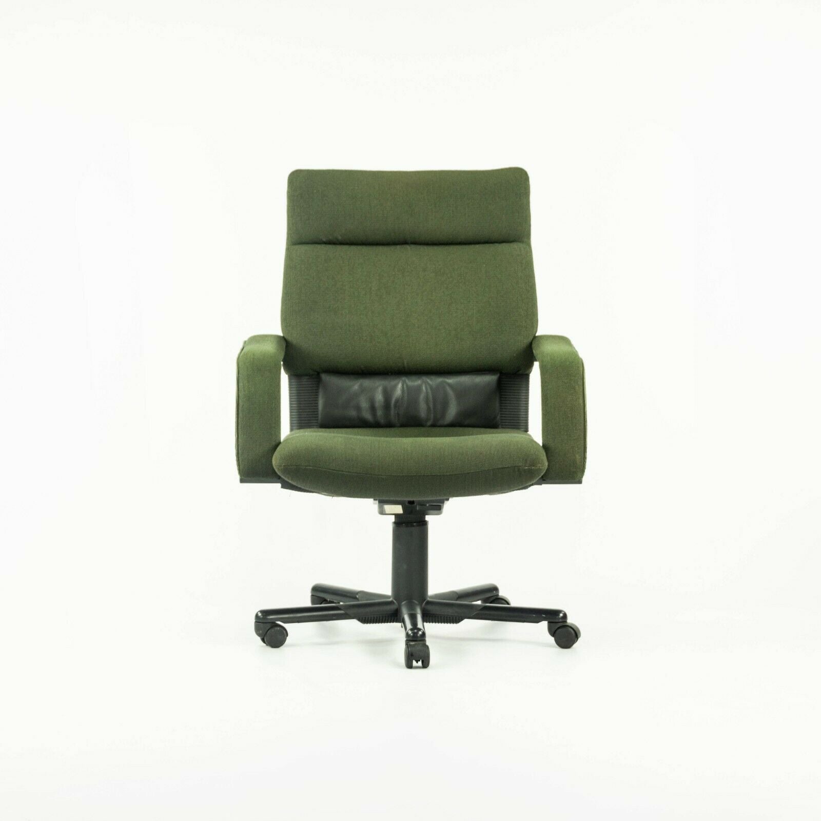 SOLD 1997 Mario Bellini Vitra Figura Post Modern High Back Desk Chair in Green Fabric