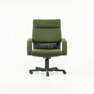 SOLD 1997 Mario Bellini Vitra Figura Post Modern High Back Desk Chair in Green Fabric
