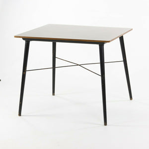 1954 Eames Herman Miller DTW 4 Dining Table White Laminate Top & Cross Brace