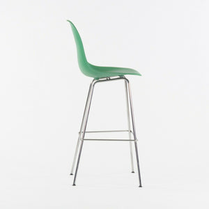 Ray and Charles Eames Herman Miller Molded Shell Bar Stool Chair Kelly Green