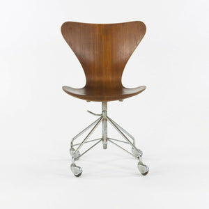 SOLD 1964 Arne Jacobsen 3117 Fritz Hansen Denmark Rolling Desk Chair Vintage Original