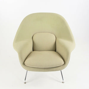 SOLD 2010s Eero Saarinen Knoll Studio Womb Chair and Ottoman Off-White Boucle Fabric