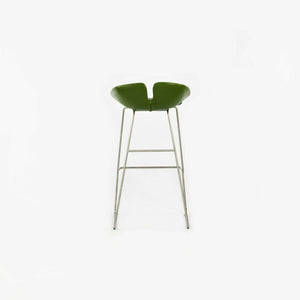 SOLD 2010 Patricia Urquiola for Moroso Fjord Bar Height High Stool in Green Leather