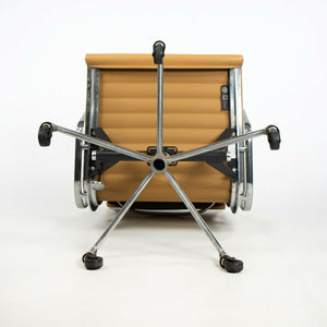 SOLD 2010s Herman Miller Eames Aluminum Group Management Desk Chair in Honey Leather