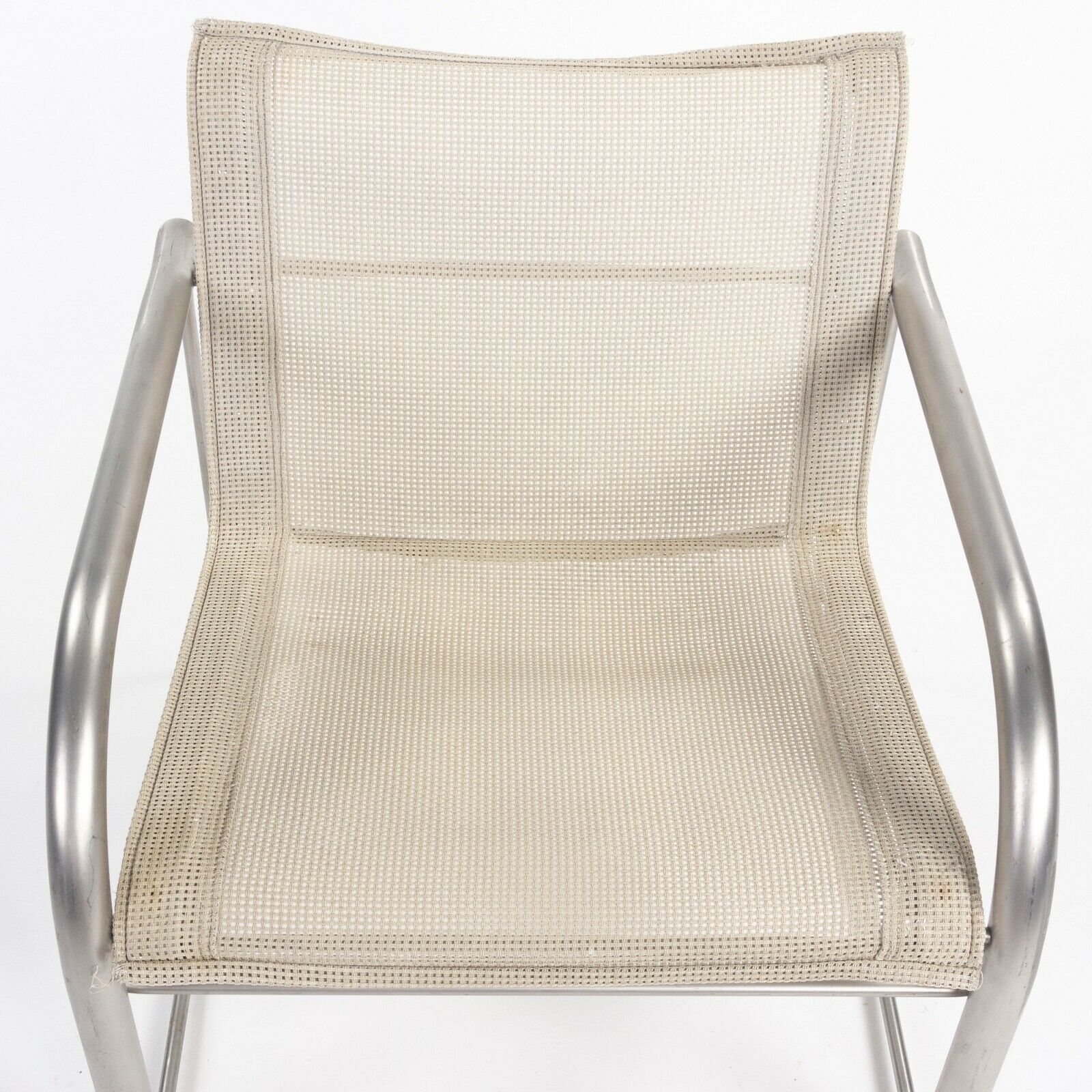 SOLD 1980 Prototype Richard Schultz for Knoll Stainless Steel & Mesh Lounge Chair