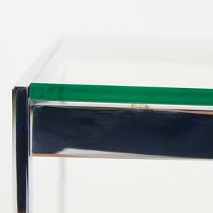 SOLD Geiger Metal Series Coffee Table, Chromed Steel and Glass Top 48" x 24"
