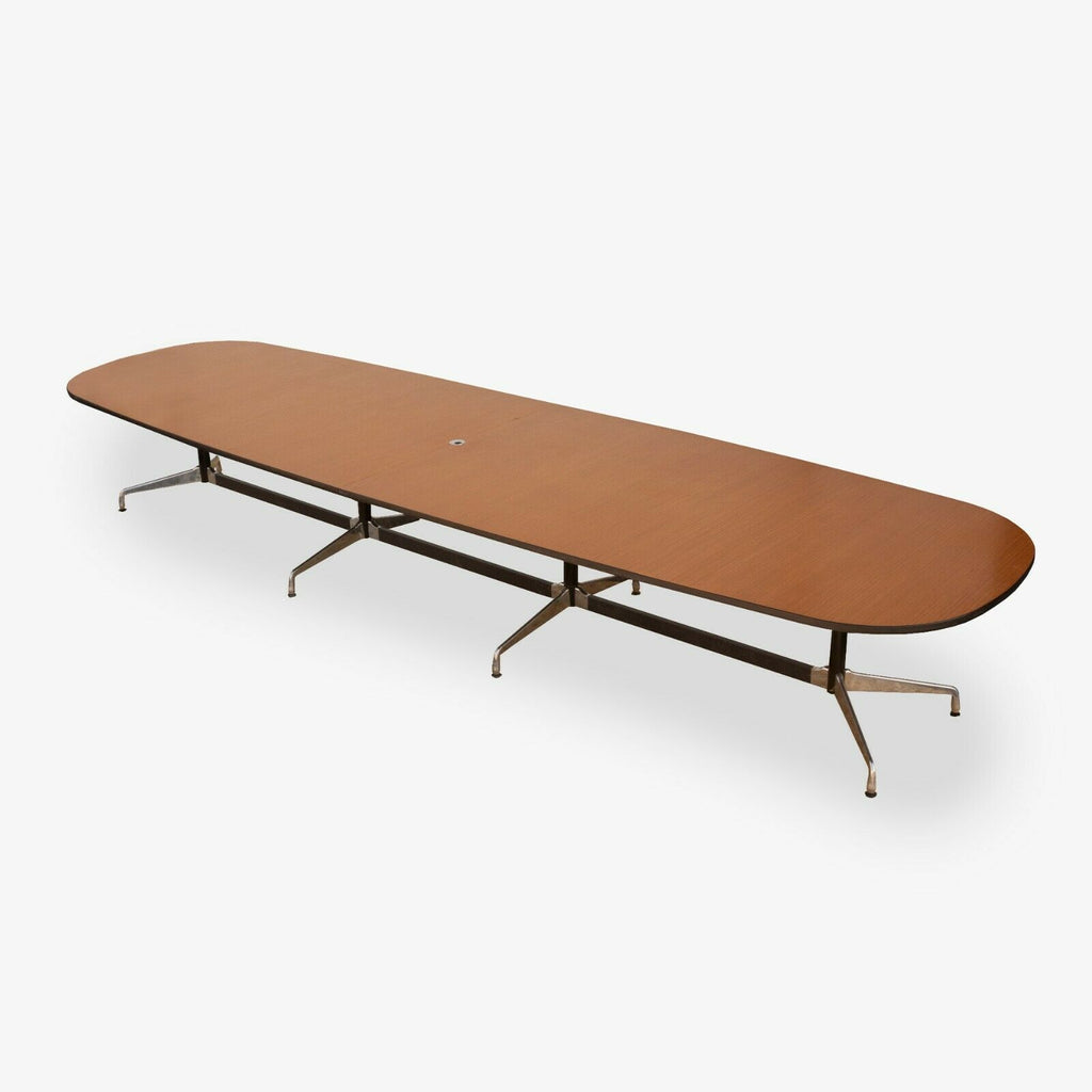 SOLD C. 2010 Herman Miller Eames Segmented Aluminum and Oak 16 Foot Conference Table