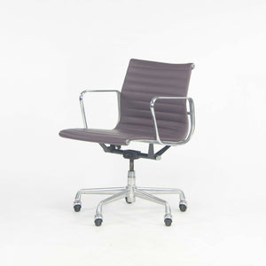 SOLD Herman Miller Eames Aluminum Group Management Rolling Desk Chair Purple Leather