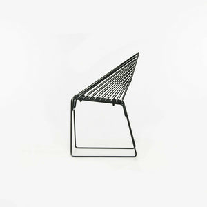 1960s Verner Panton for Fritz Hanson Outdoor Box Wire Chair w/ Black Frames 14x