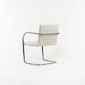 SOLD 2010s Pair of Mies Van Der Rohe for Knoll Tubular Brno Chairs in Gray Fabric