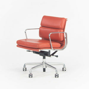 SOLD Herman Miller Eames Aluminum Group Soft Pad Management Chair Red Edelman Leather