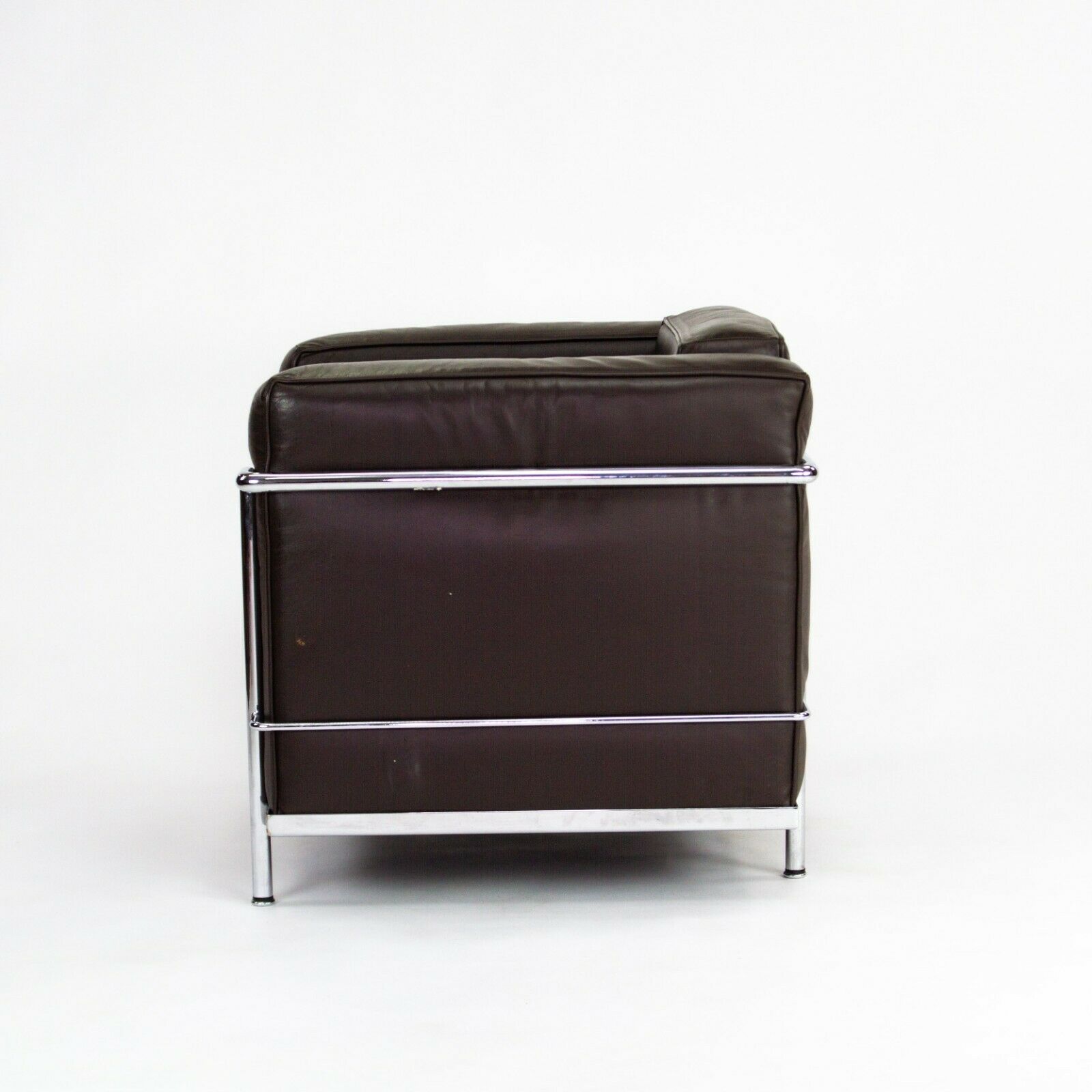 SOLD 1980s Vintage Le Corbusier Cassina LC2 Petit Modele Armchairs in Brown Leather