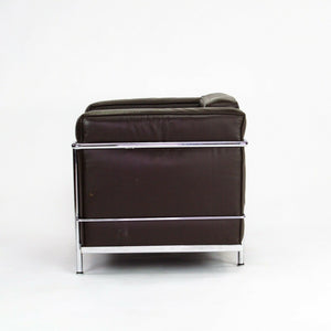 SOLD 1980s Vintage Le Corbusier Cassina LC2 Petit Modele Armchairs in Brown Leather