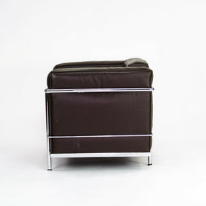 1980s Vintage Le Corbusier Cassina LC2 Petit Modele Armchairs in Brown Leather