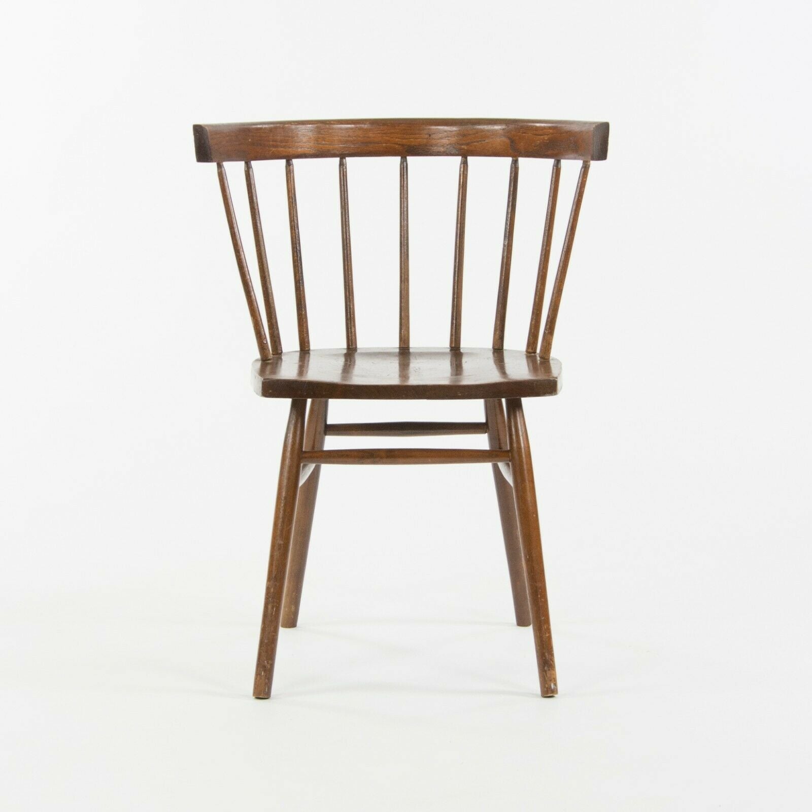 SOLD 1947 Pair of George Nakashima for Knoll N19 Straight Chairs with Dark Walnut Finish
