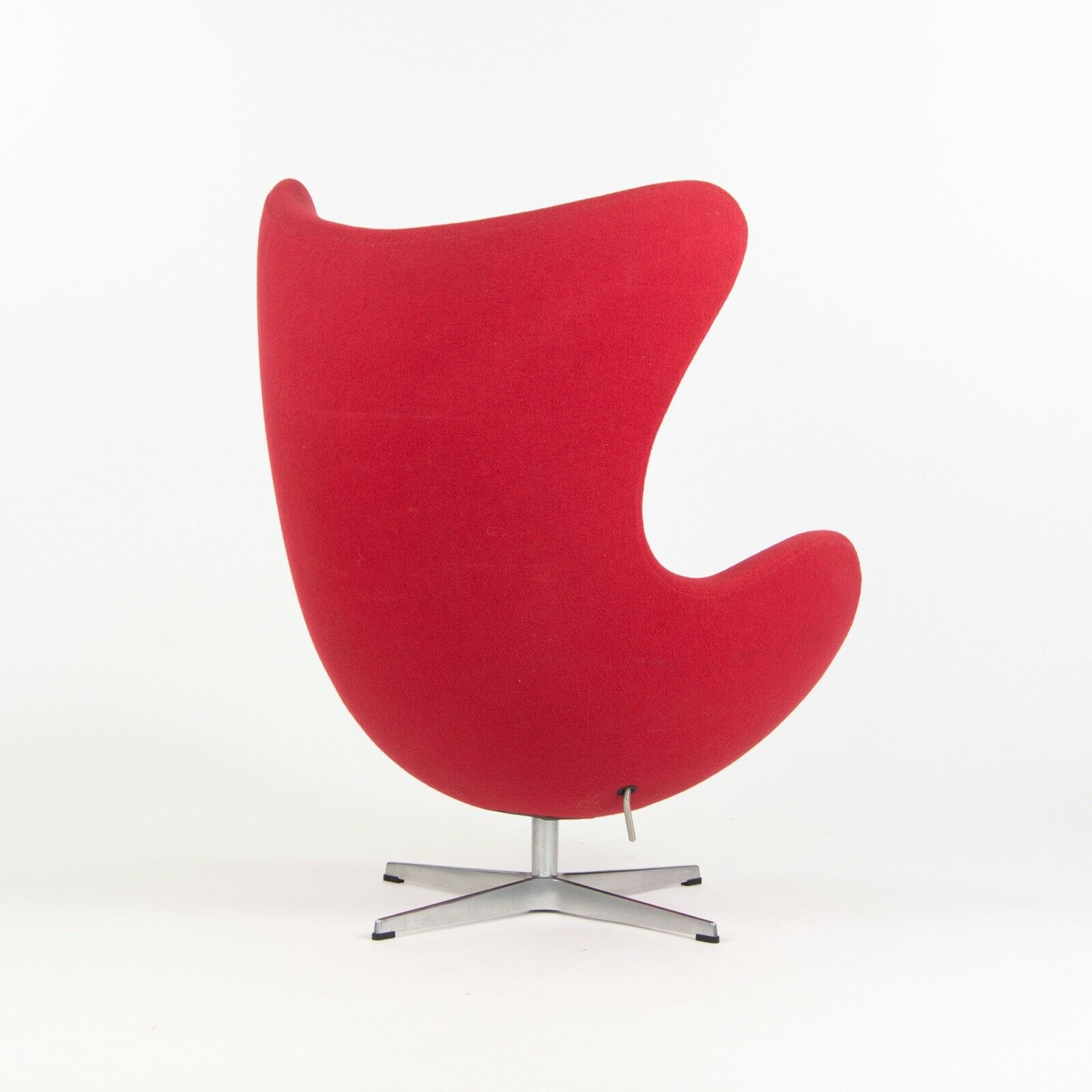 SOLD 2007 Egg Chair and Ottoman by Arne Jacobsen for Fritz Hansen Denmark Red Fabric