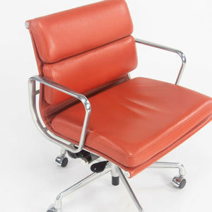 SOLD Herman Miller Eames Aluminum Group Soft Pad Management Chair Red Edelman Leather