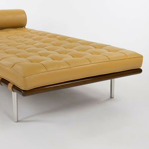 SOLD 1970s Mies Van Der Rohe for Knoll Barcelona Day Bed / Couch in Tan Leather Signed