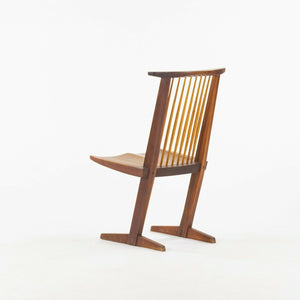 SOLD 1964 Original George Nakashima Conoid Dining / Side Chair in PA Black Walnut