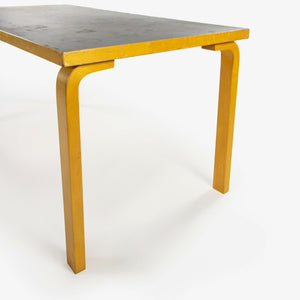 SOLD 1970s Alvar Aalto for Artek L-Leg Birch and Laminate Vintage Dining Table Knoll